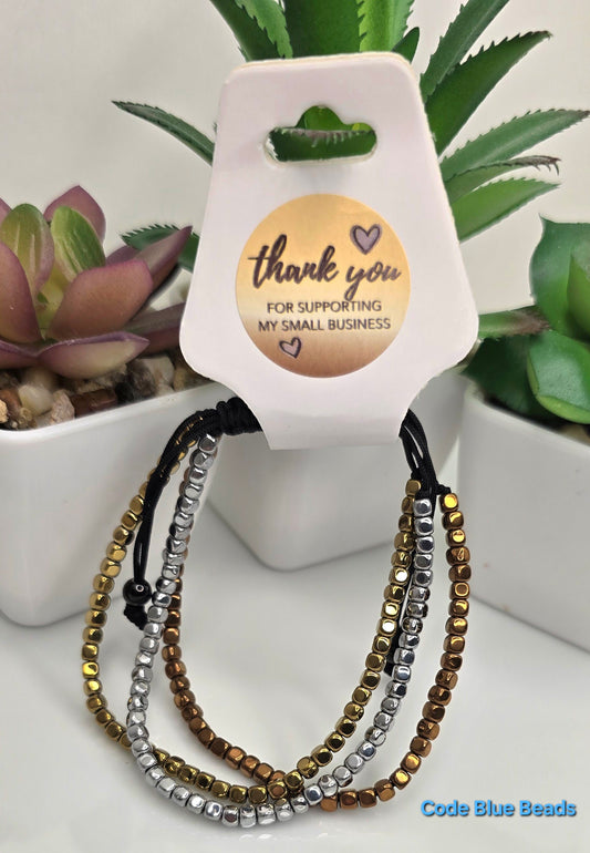 Hematite 3 in 1, Gold, Silver, Bronze