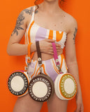 Parchita Mini Disco Roller Brown, Pink and Orange