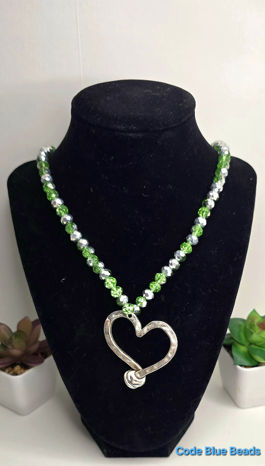 Silver Serenity Heart